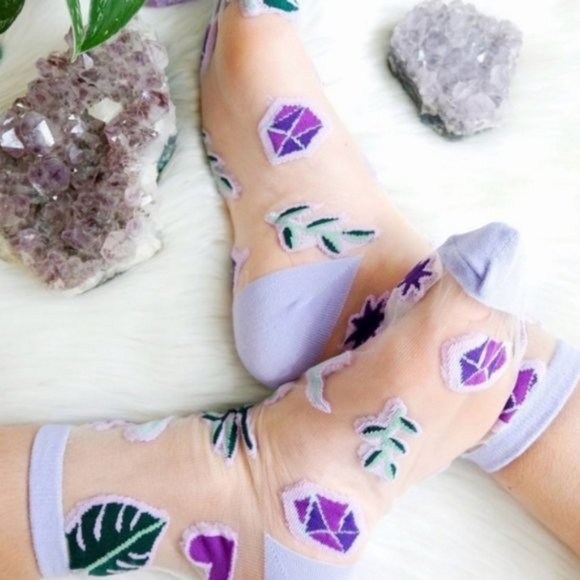 Cosmic flora sheer socks - Picture 4 of 4